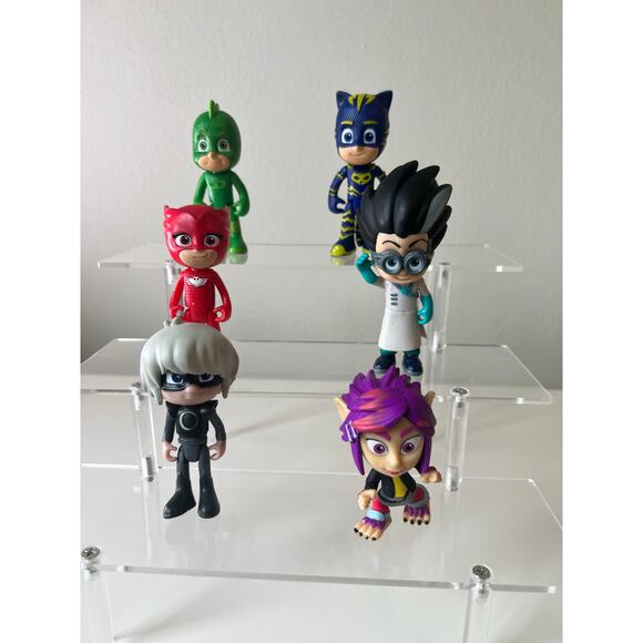Disney Junior PJ Masks Toy Figure Lot Romeo Luna PJ Mask Owlette Gekko Rip - Picture 1 of 8